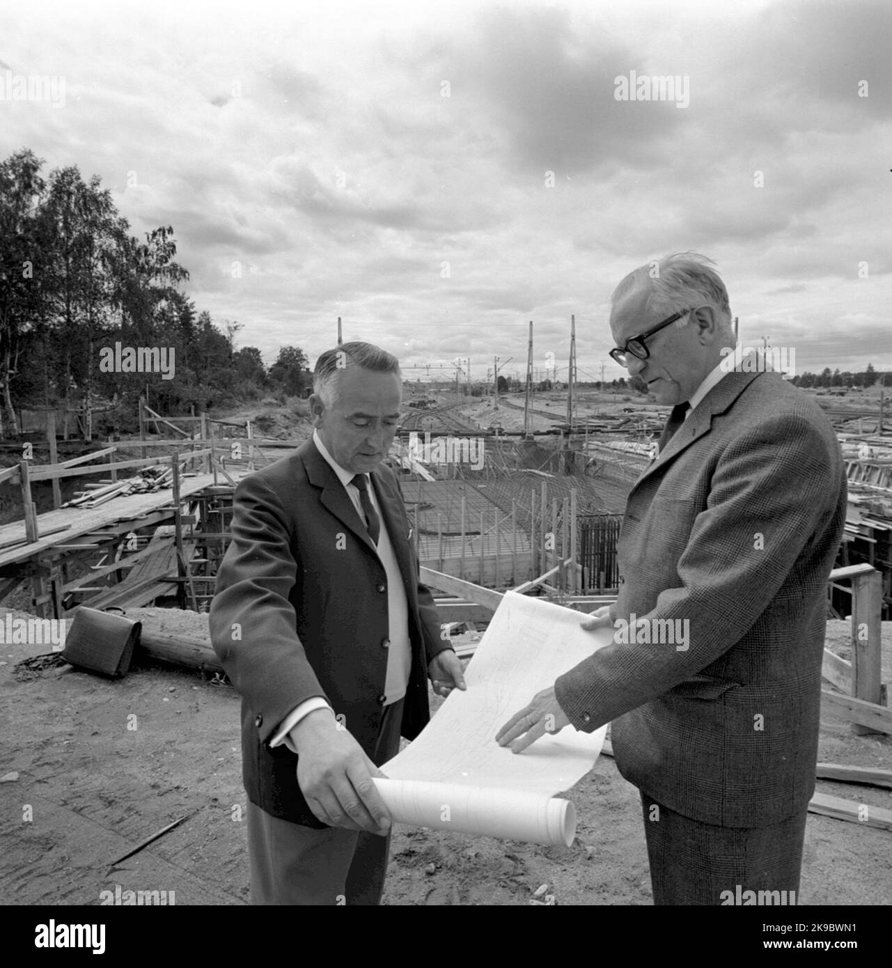 Construction d'une nouvelle cour de ranger à Gävle Banque D'Images