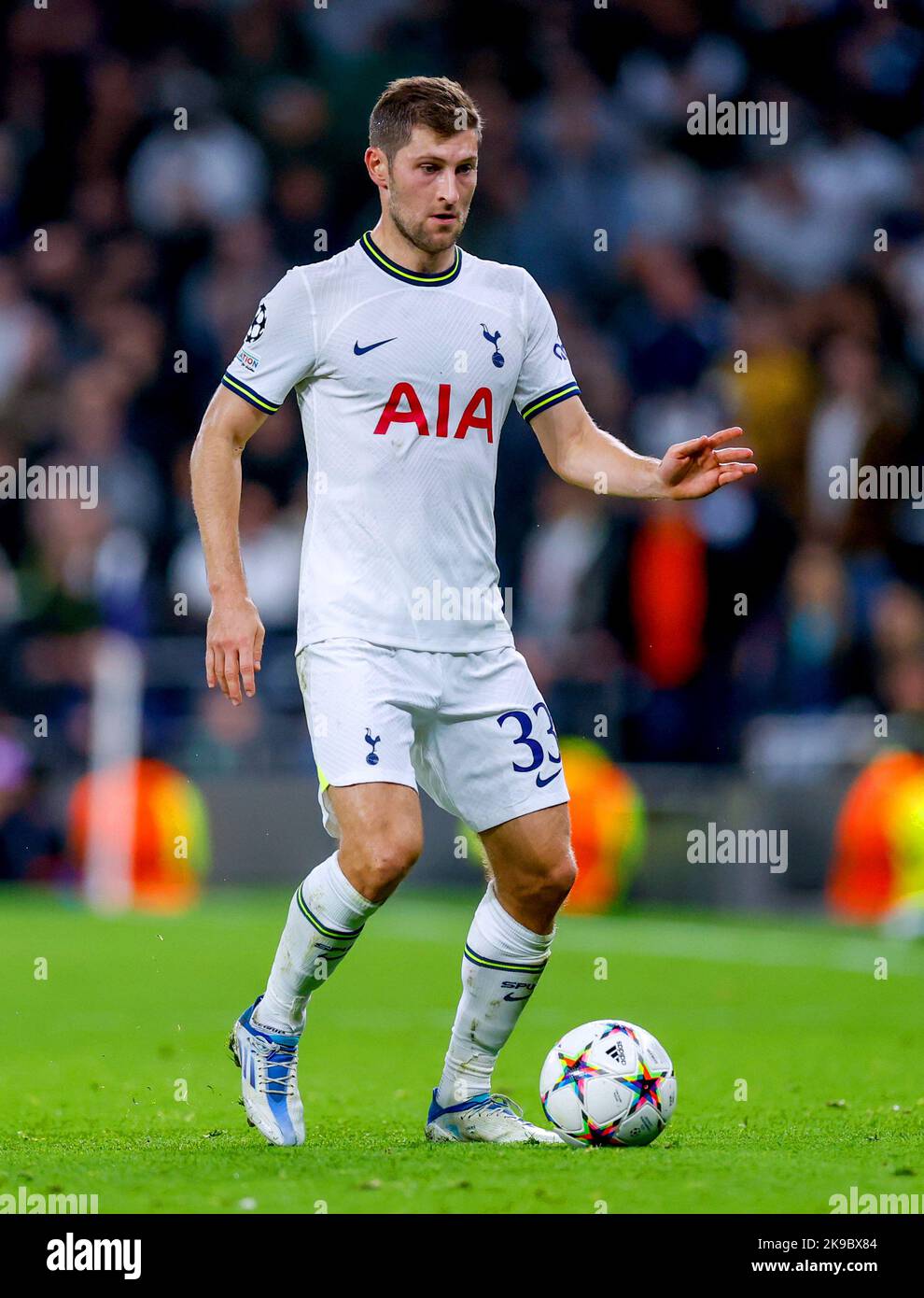 Ben Davies de Tottenham Hotspur en action lors du match du groupe D de l'UEFA Champions League au stade Tottenham Hotspur, Londres. Date de la photo: Mercredi 26 octobre 2022. Banque D'Images