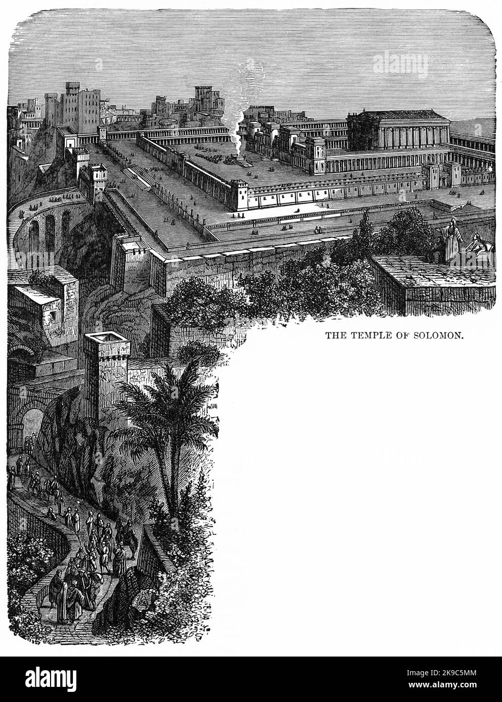 Temple de Salomon, Illustration, Histoire du monde de Ridpath, Volume I, par John Clark Ridpath, LL. D., Merrill & Baker Publishers, New York, 1894 Banque D'Images
