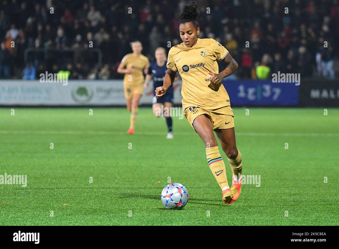 Malmö, Suède. 27th octobre 2022. Malmo IP, Malmo, Suède, octobre 27th 2022: Geyse (18 FC Barcelone) dans le jeu de la Ligue des champions de la Ligue des femmes de l'UEFA sur 27 octobre 2022 entre le FC Rosengard et le FC Barcelone au Malmo IP à Malmo, Suède (Peter Sonander/SPP) Credit: SPP Sport Press photo. /Alamy Live News Banque D'Images