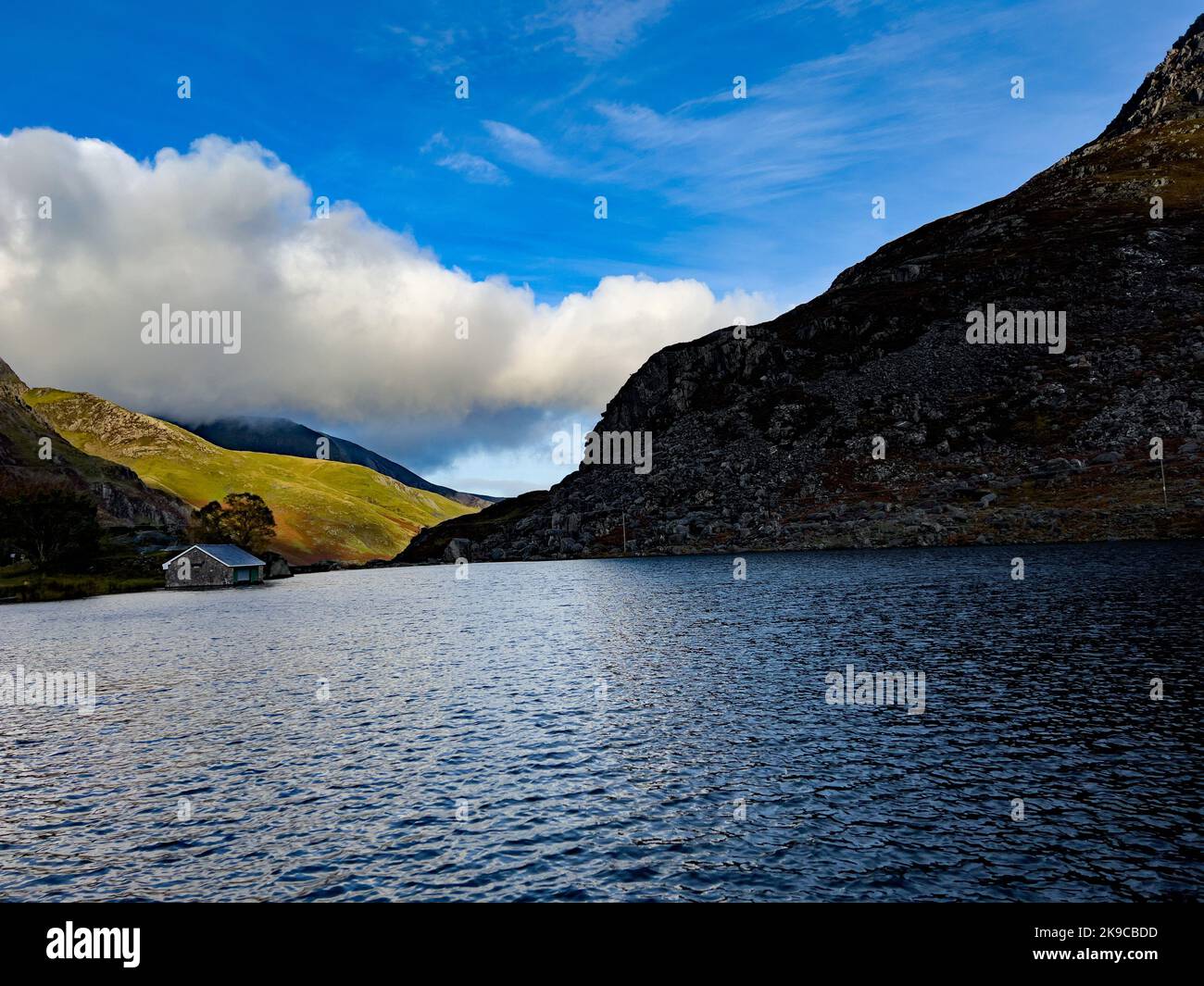 Lyn Ogwen, parc national de Snowdonia Banque D'Images