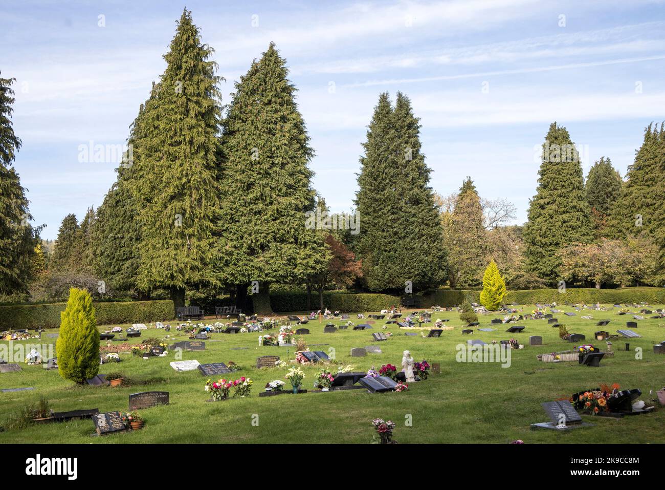 Jardin du souvenir, cimetière de Thornhill, Cardiff, pays de Galles, Royaume-Uni Banque D'Images