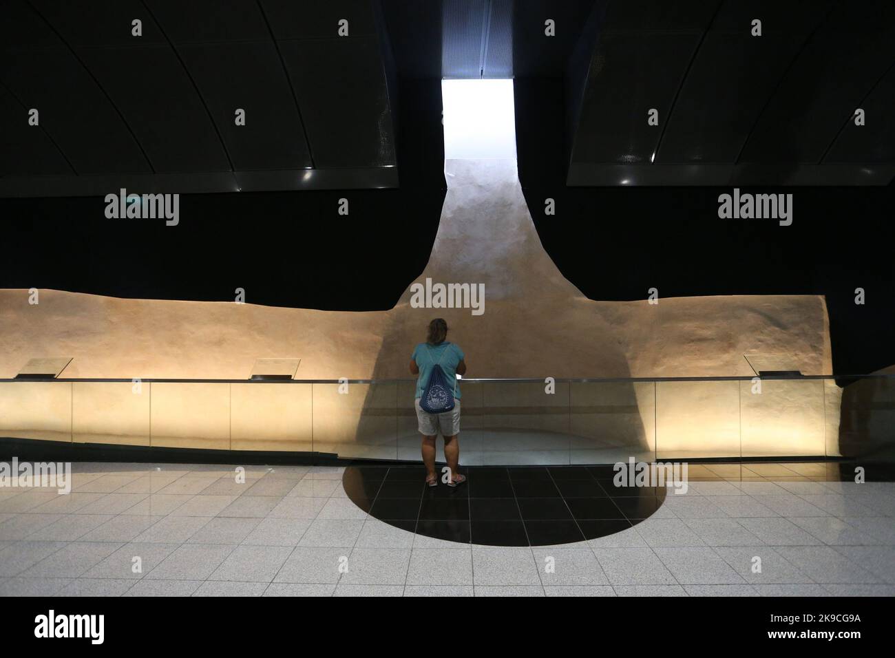 Αfter 10 ans de construction, le métro d'Athènes atteint le plus grand port du pays, le Pirée. Banque D'Images