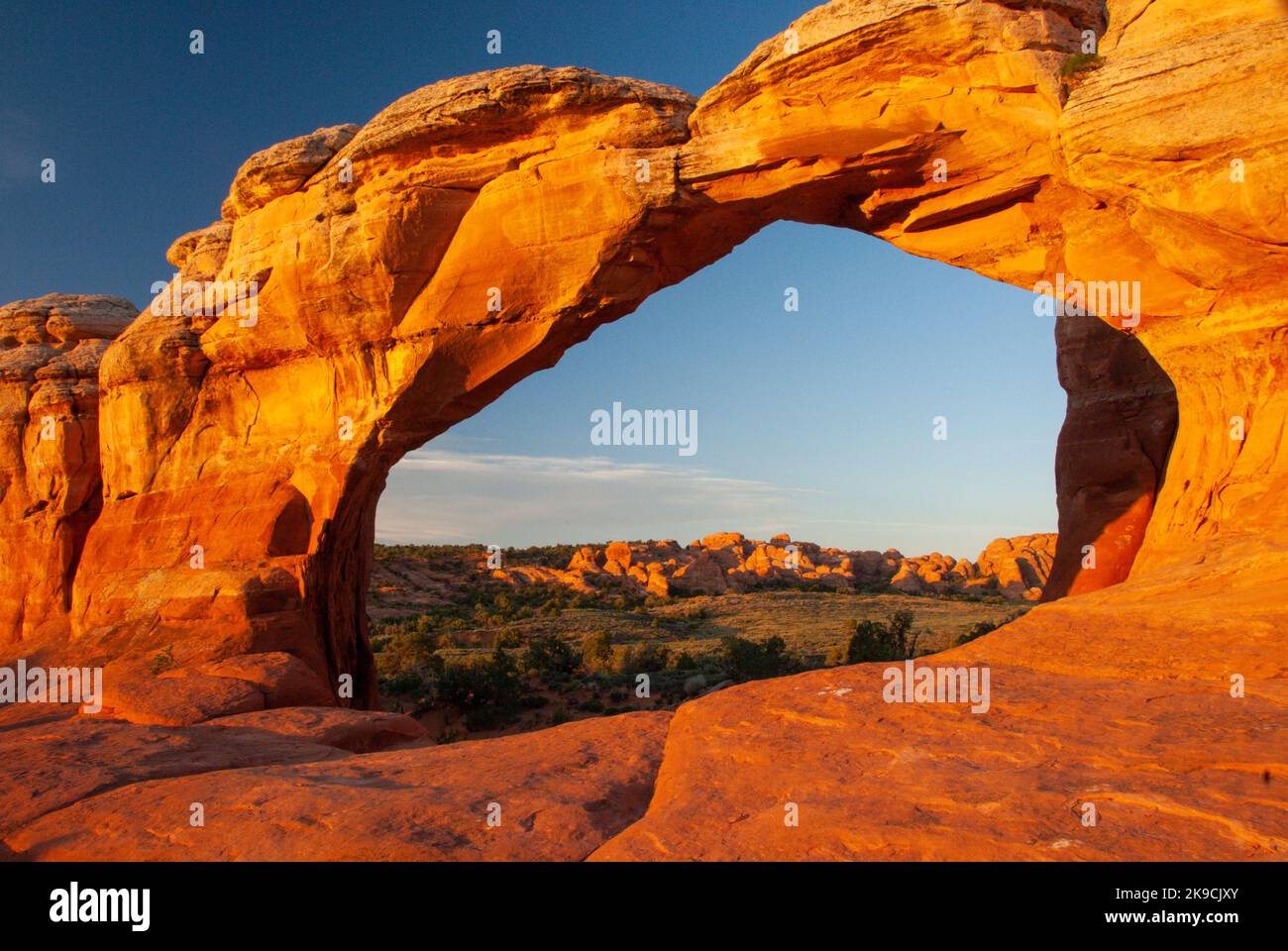 South Window Arch dans le parc national d'Arches, Utah Banque D'Images