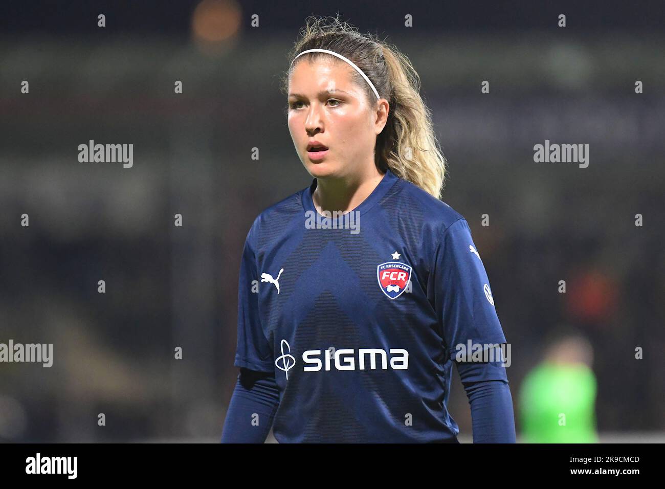 Malmö, Suède. 27th octobre 2022. Malmo IP, Malmo, Suède, oct 27th 2022: Loretta Kullashi (9 FC Rosengard) dans le jeu dans la phase de groupe de la Ligue des champions des femmes de l'UEFA sur 27 octobre 2022 entre le FC Rosengard et le FC Barcelone à Malmo IP à Malmo, Suède (Peter Sonander/SPP) crédit: SPP Sport Press photo. /Alamy Live News Banque D'Images