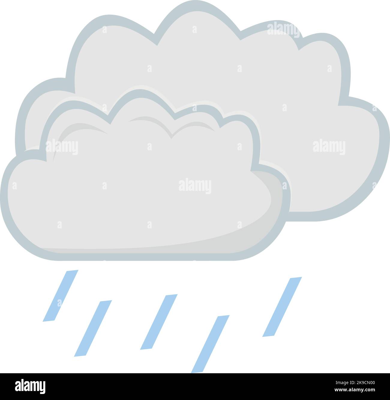 Illustration vectorielle de l'icône de nuage avec gouttes de pluie Illustration de Vecteur