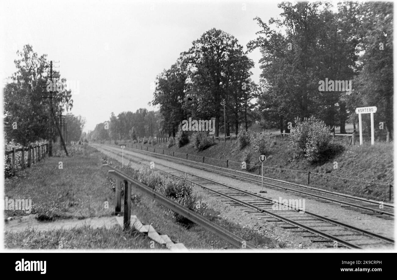 Vue sur la station de Kortebo. Banque D'Images