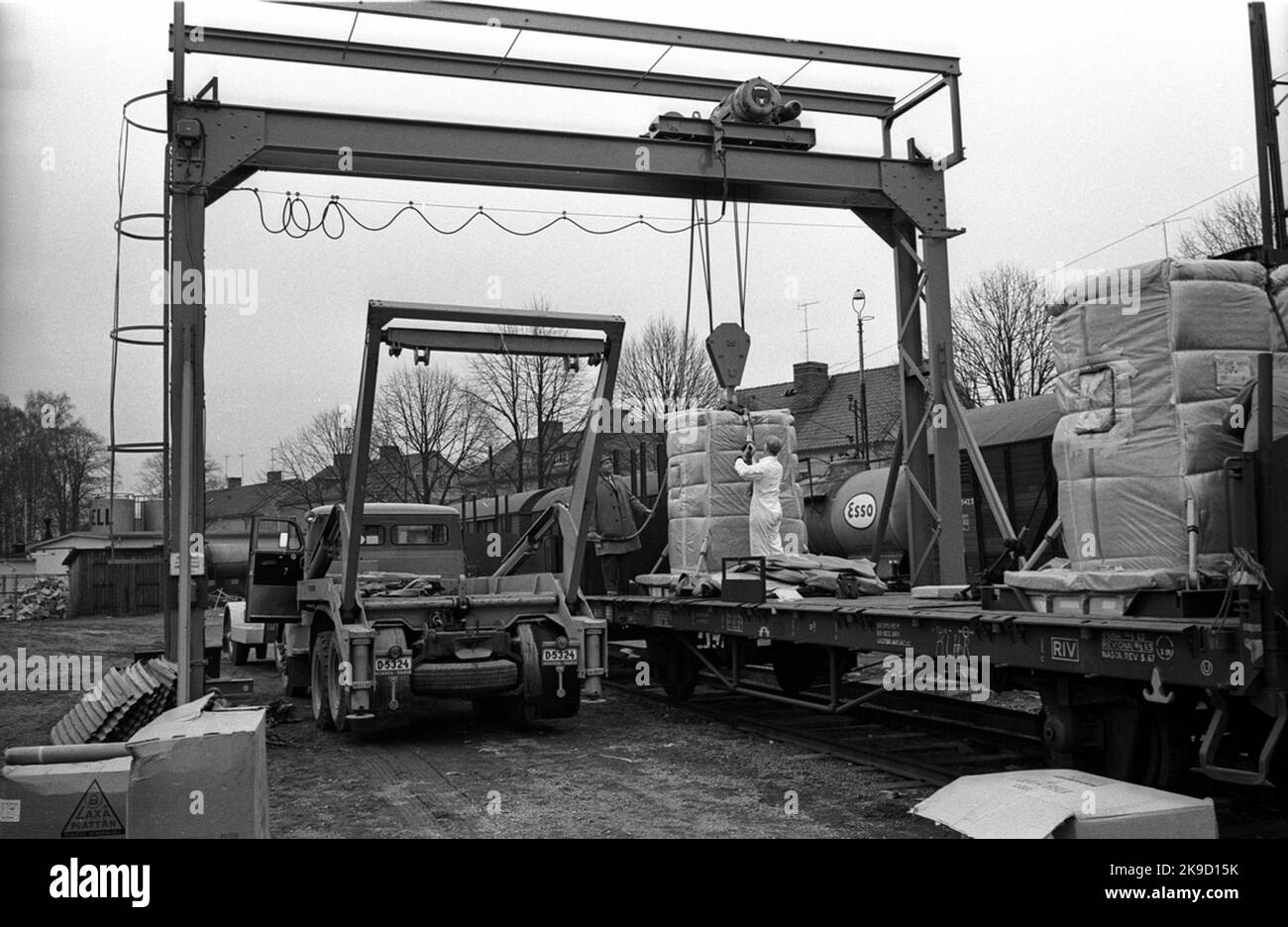 Transport de conteneurs d'uranium Banque D'Images