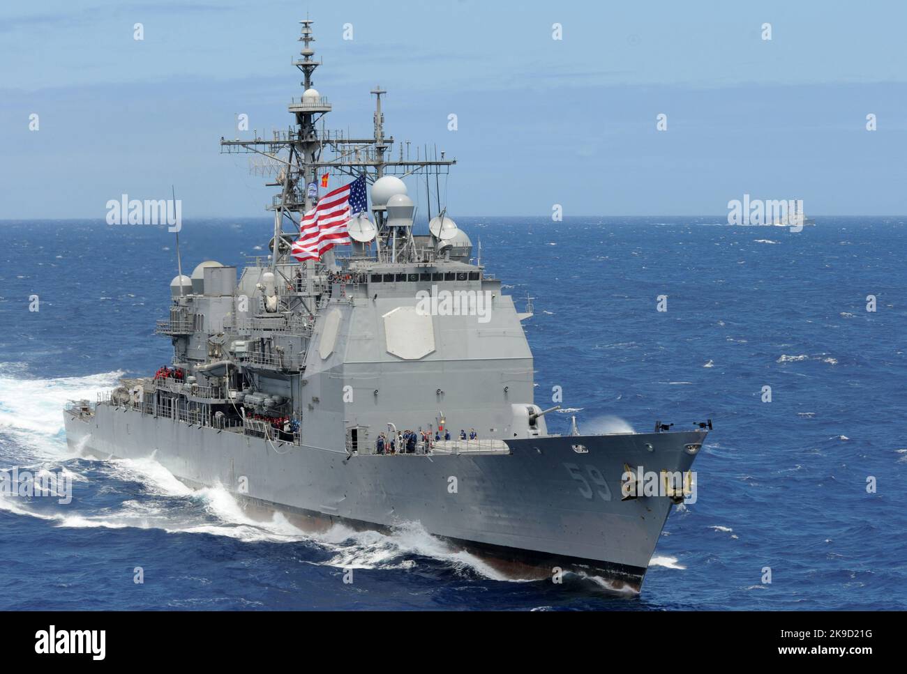 Croiseur à missiles guidés USS Princeton (CG 59) U.S. Navy Banque D'Images