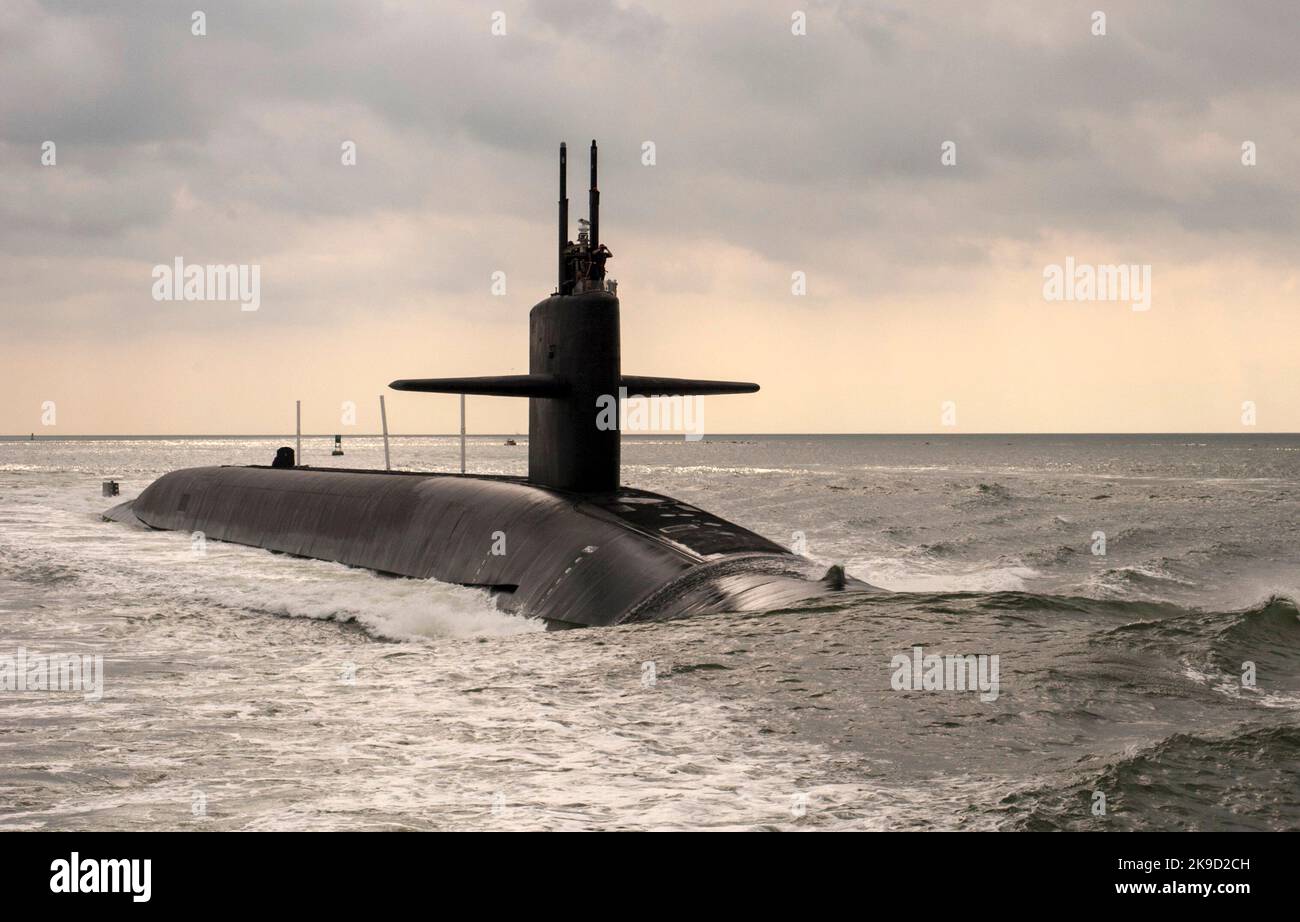 Le sous-marin de missiles balistiques de classe Ohio USS Maryland (SSBN 738) U.S. Navy Banque D'Images