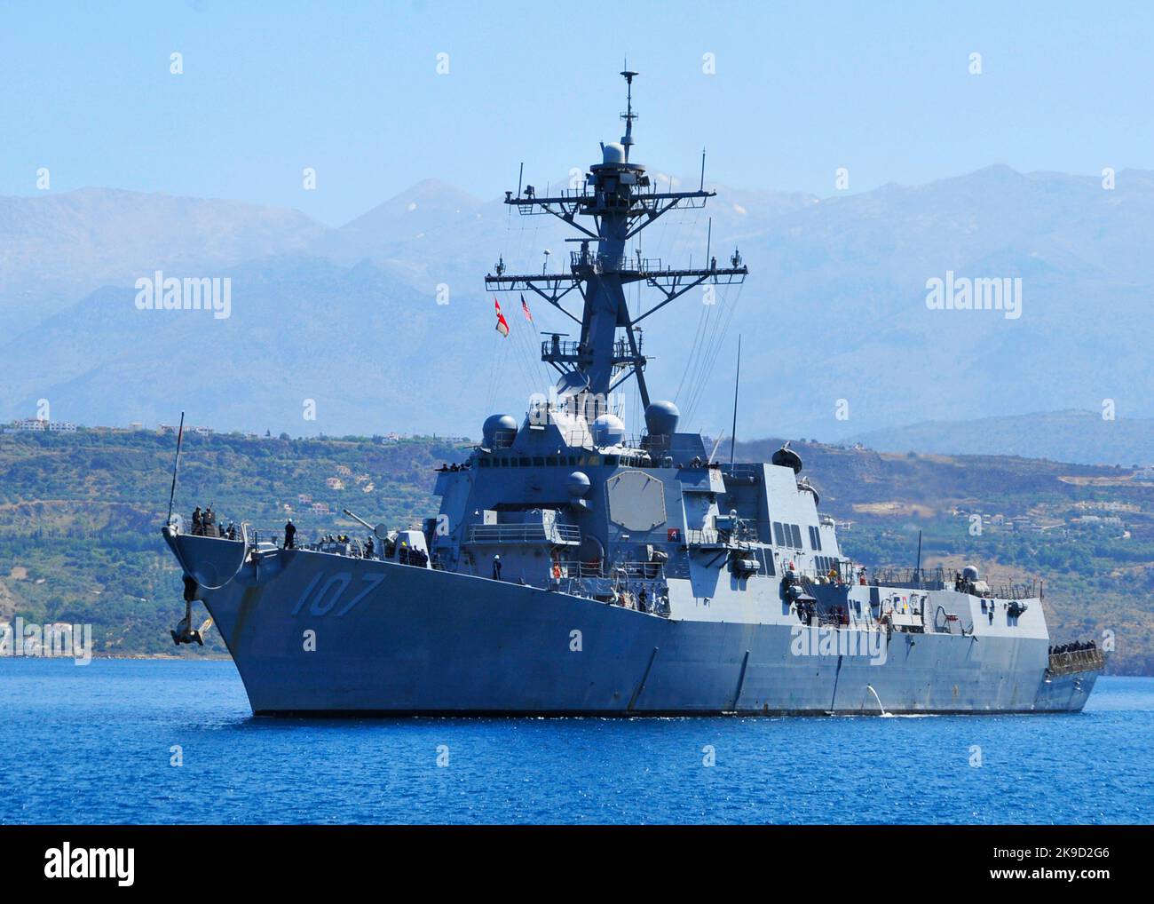 Le destroyer à missile guidé USS (DDG 107) U.S. Navy Banque D'Images