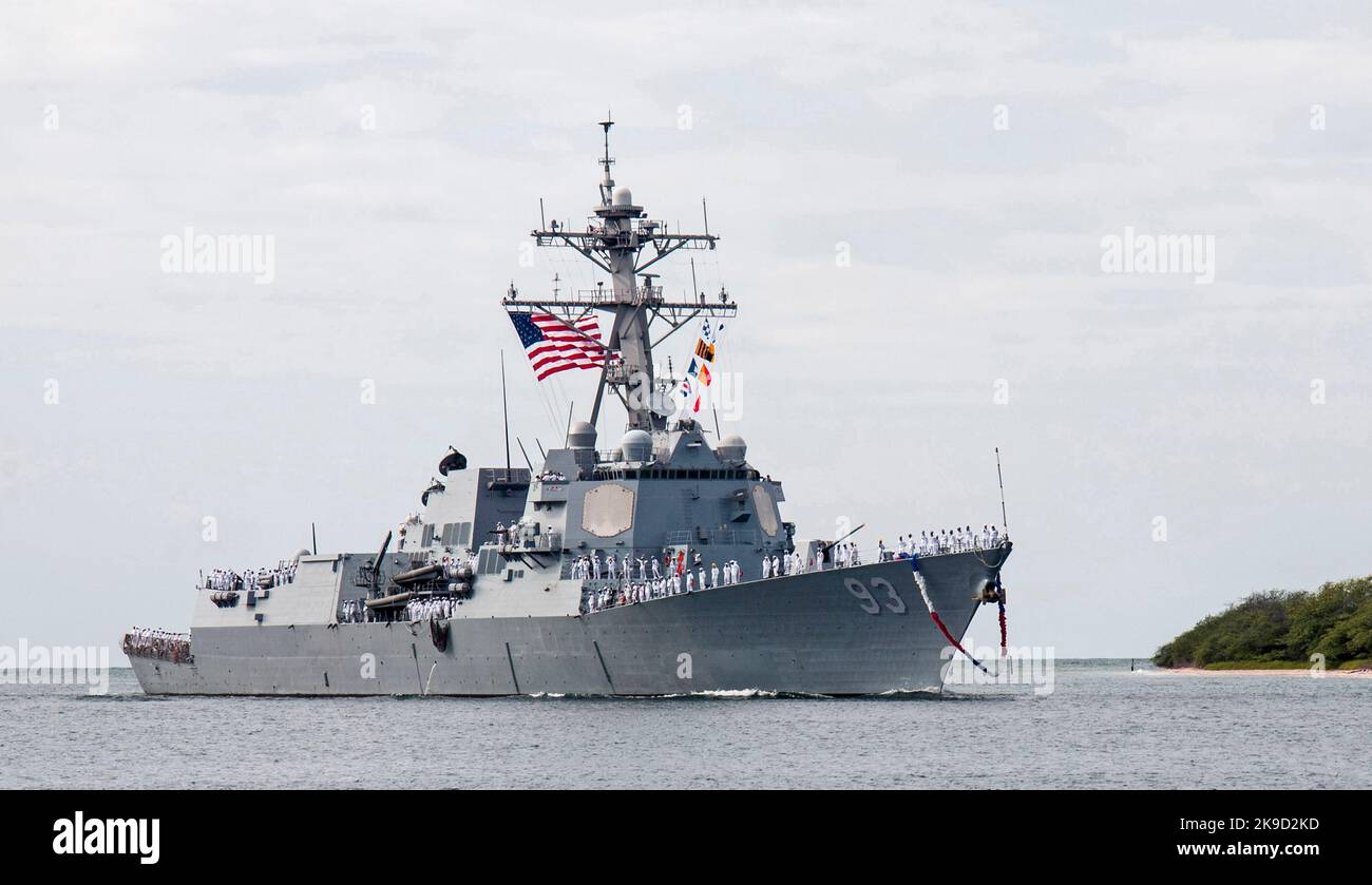 Le destroyer à missiles guidés USS Chung-Hoon (DDG 93) Banque D'Images