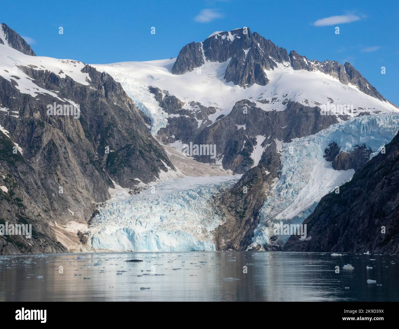 Glacier du Nord-Ouest, Parc national Kenai Fjords, près de Seward, Alaska. Banque D'Images
