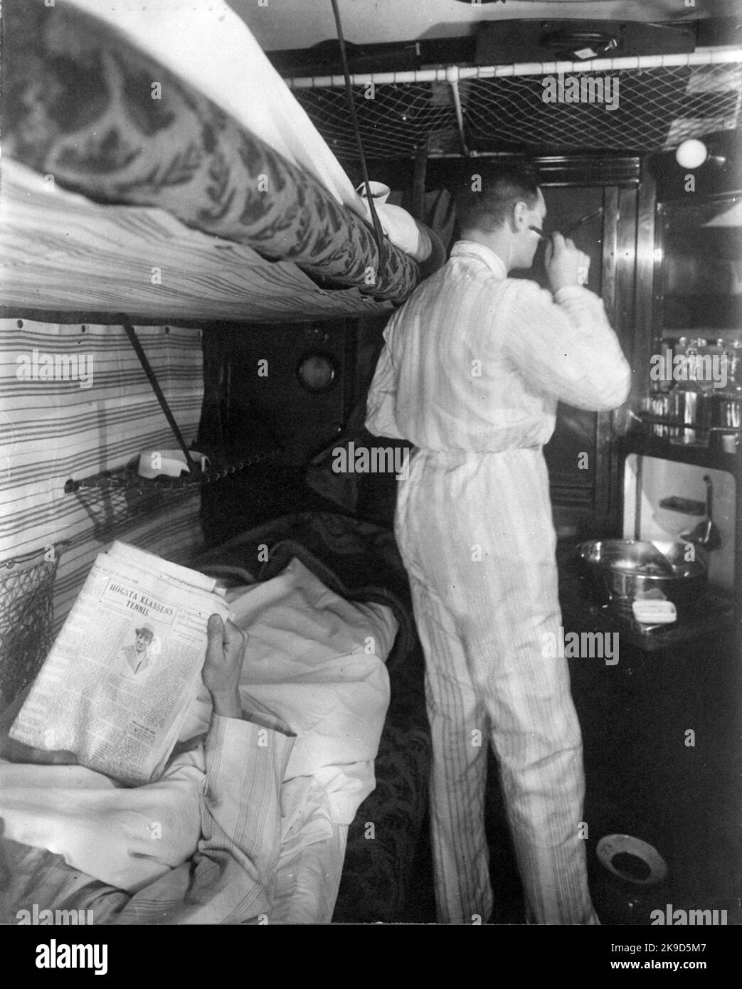 State Railways, SJ 2 classe Sleeping calèche Banque D'Images