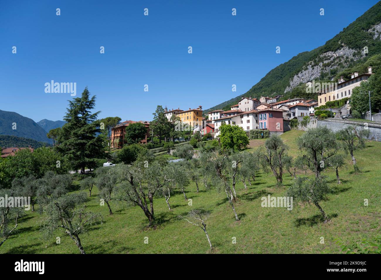 Village de Bonzanigo dans la municipalité de Mezzegra, Lac de Côme, Lombardie, Italie Banque D'Images