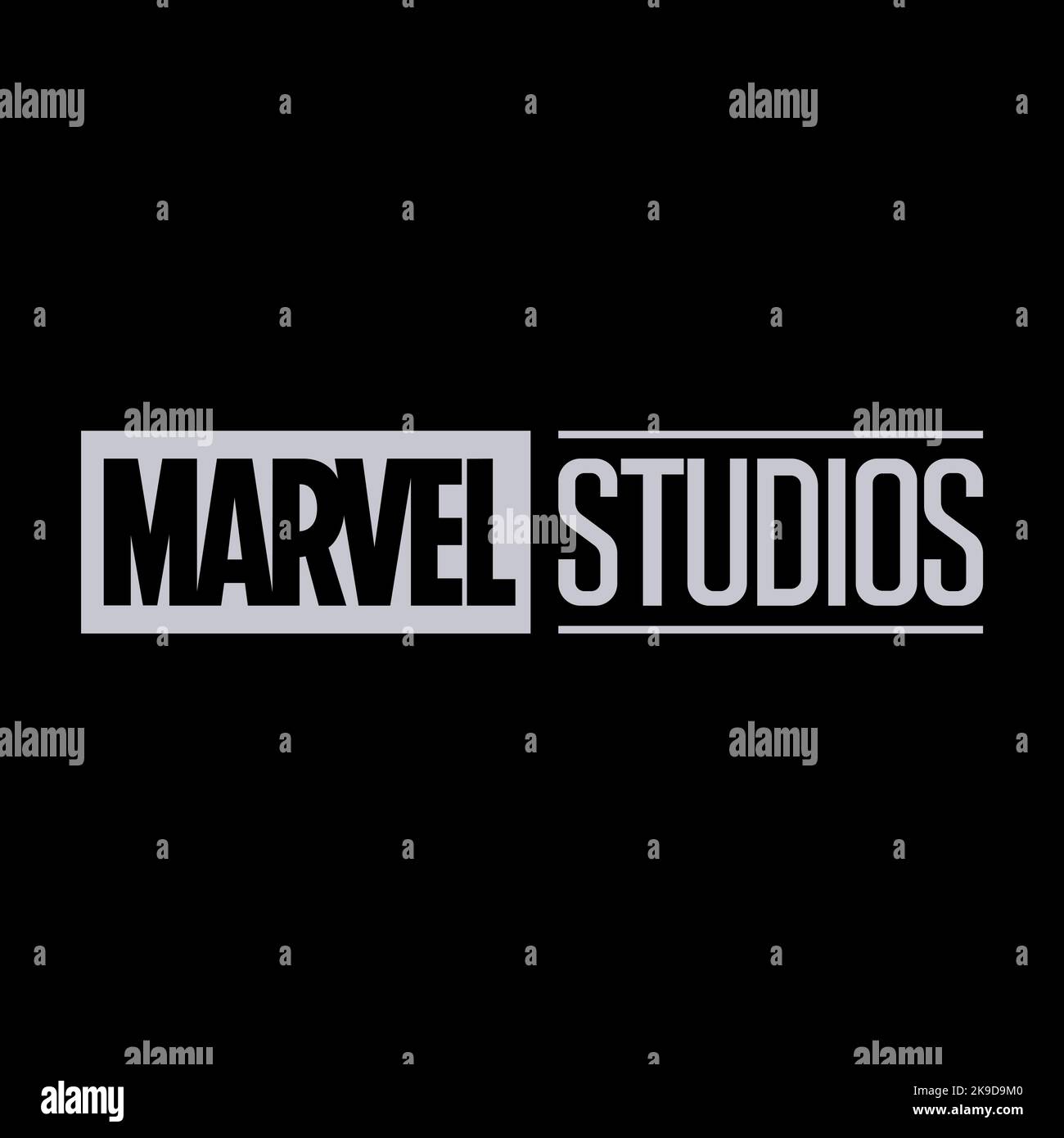 Marvel Studios. L'univers cinématographique Marvel est une franchise américaine de médias et un univers partagé centré sur une série de films superhéros produits par Marve Illustration de Vecteur