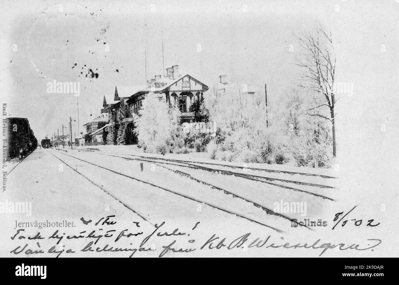 Bollnäs Railway Hotel. Banque D'Images