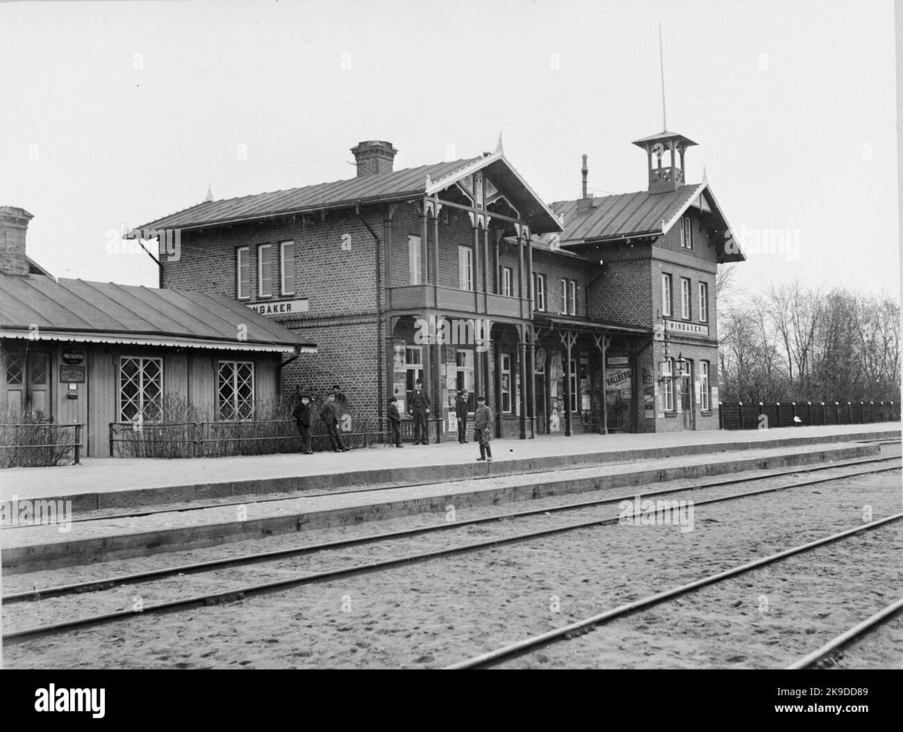 La gare a été construite en 1862. La maison de la gare a été modernisée par étapes. Banque D'Images