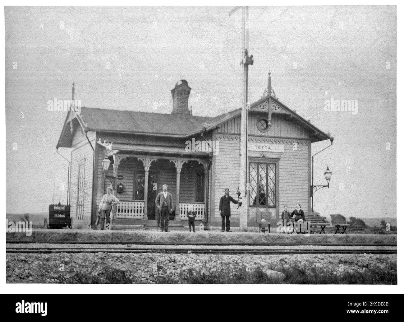 La maison de gare construite en 1880 Banque D'Images