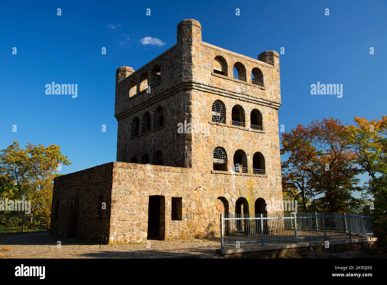 Tour du sommet, Sleeping Giant State Park, New York Banque D'Images