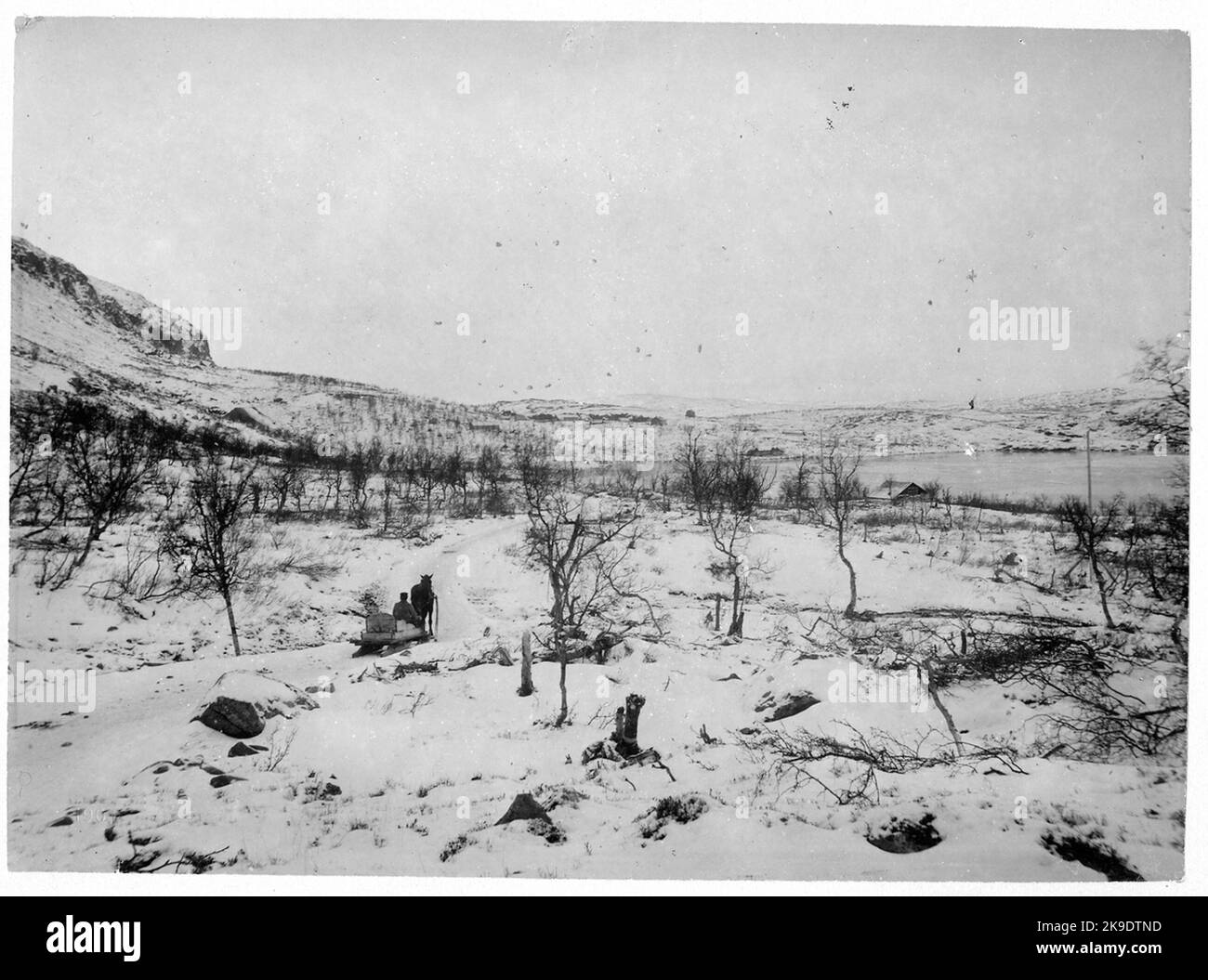 Itinéraire de transport à la Riksgränsbanan. Banque D'Images