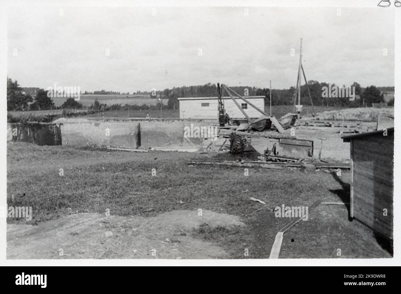 Bâtiment de la gare de remodélisation partielle. Banque D'Images