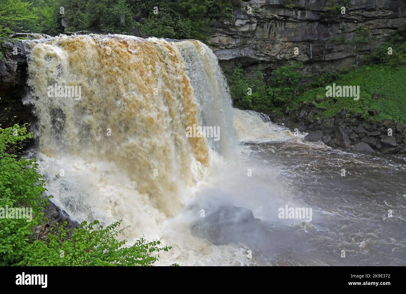 Vue latérale sur les chutes de Blackwater - Virginie-Occidentale Banque D'Images