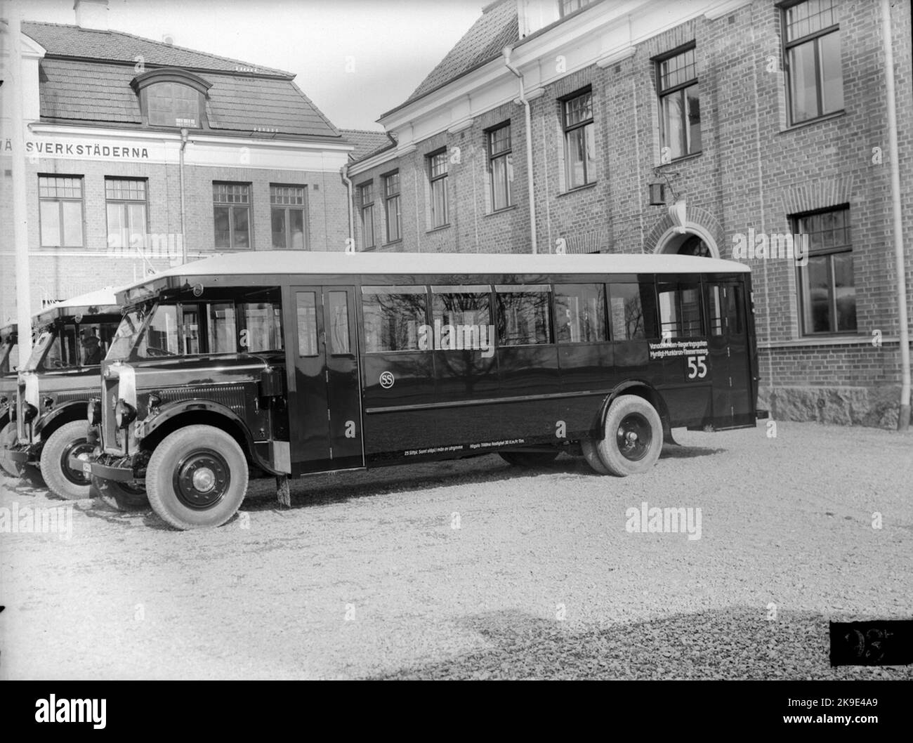 Autobus Leyland pour les art. fait aux ateliers de chemin de fer AB Svenska. Banque D'Images