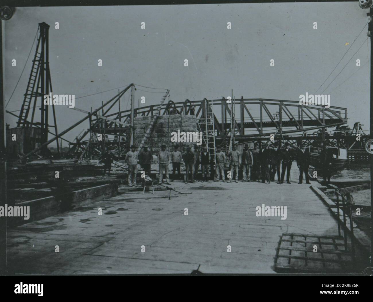 Pont sur la rivière Göta. Banque D'Images