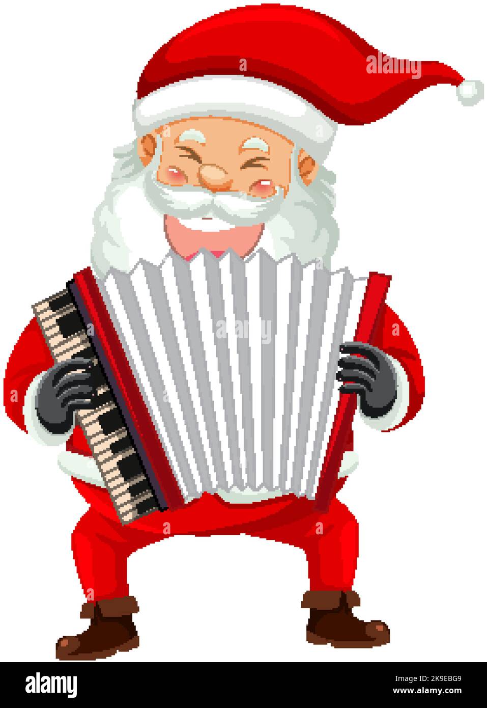 Illustration de l'accordéon du Père Noël Illustration de Vecteur