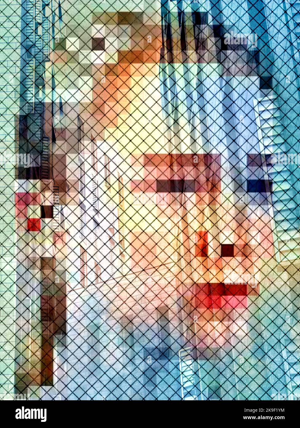 Portrait abstrait d'une jeune femme. Banque D'Images