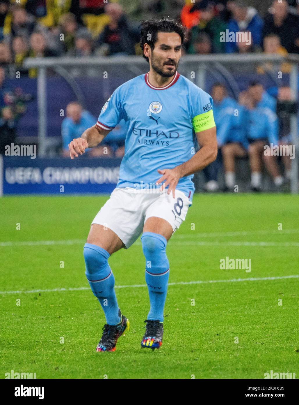 Dortmund Allemagne 25.10.2022, football: UEFA Champions League saison 2022/23 Stage de groupe match jour 5, Borussia Dortmund (BVB) vs Manchester City (MAC) — Ilkay Guendogan (Gündogan) (MAC) Banque D'Images