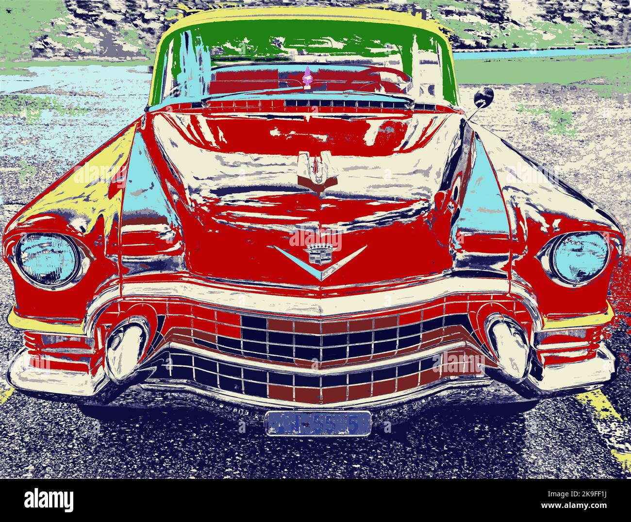 Coupé Cadillac série 1955 2 Banque D'Images