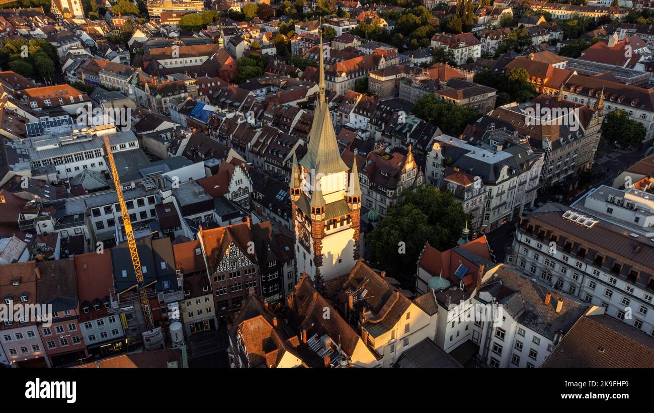 Schwabentor ou porte Swabian, porte de ville, Fribourg im Breisgau, Allemagne Banque D'Images