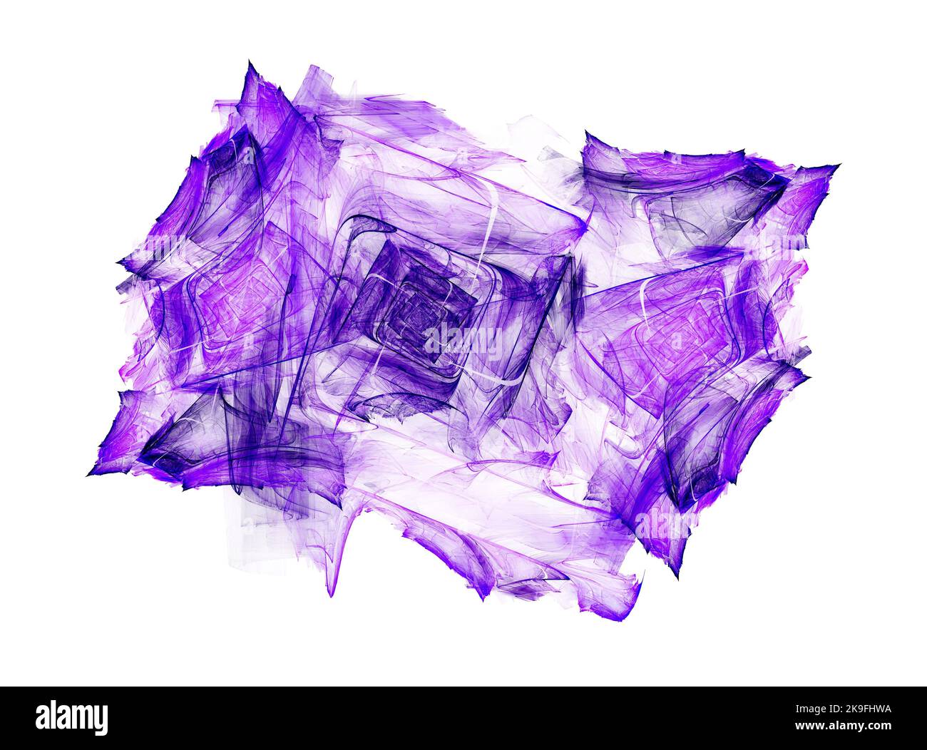 Graphiques fractaux abstraits. Elément de conception. Arrière-plan blanc Banque D'Images