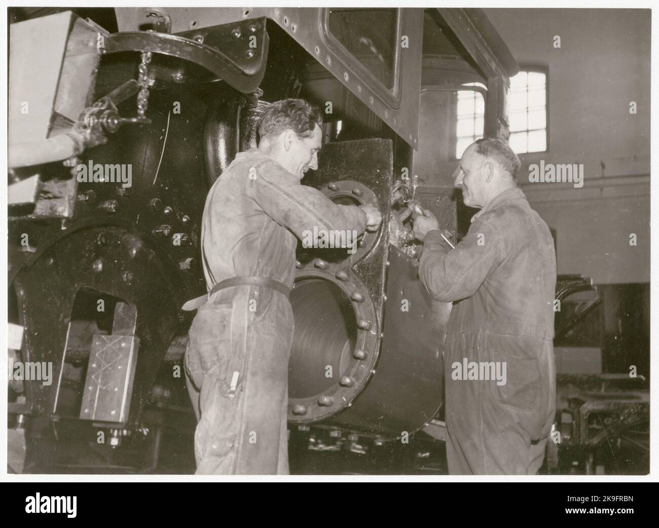 Töj, Administration de la circulation dans l'atelier ferroviaire Östergtaland à Finspång juin 1950 Banque D'Images