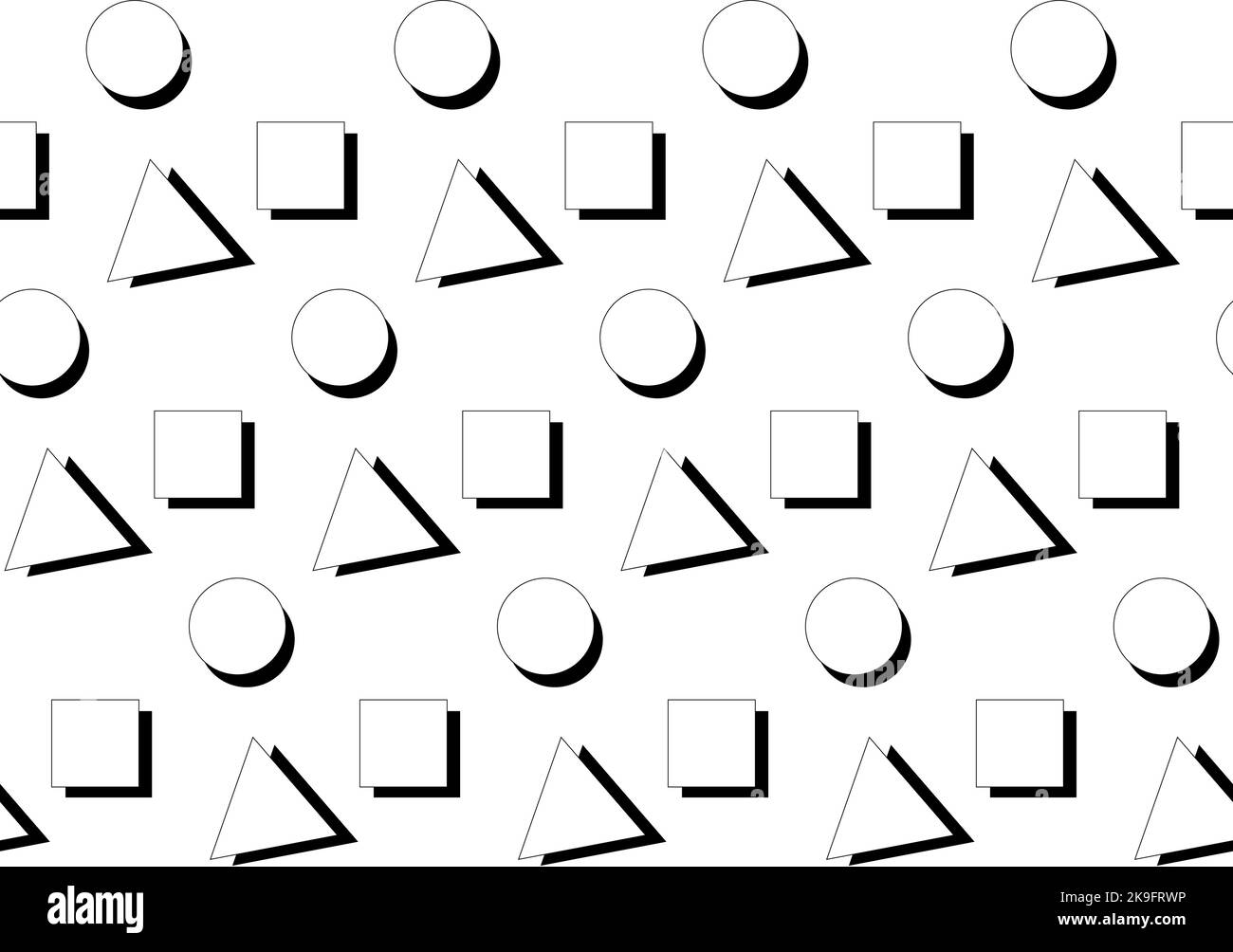 Formes géométriques simples - cercles, rectangles, triangles Illustration de Vecteur