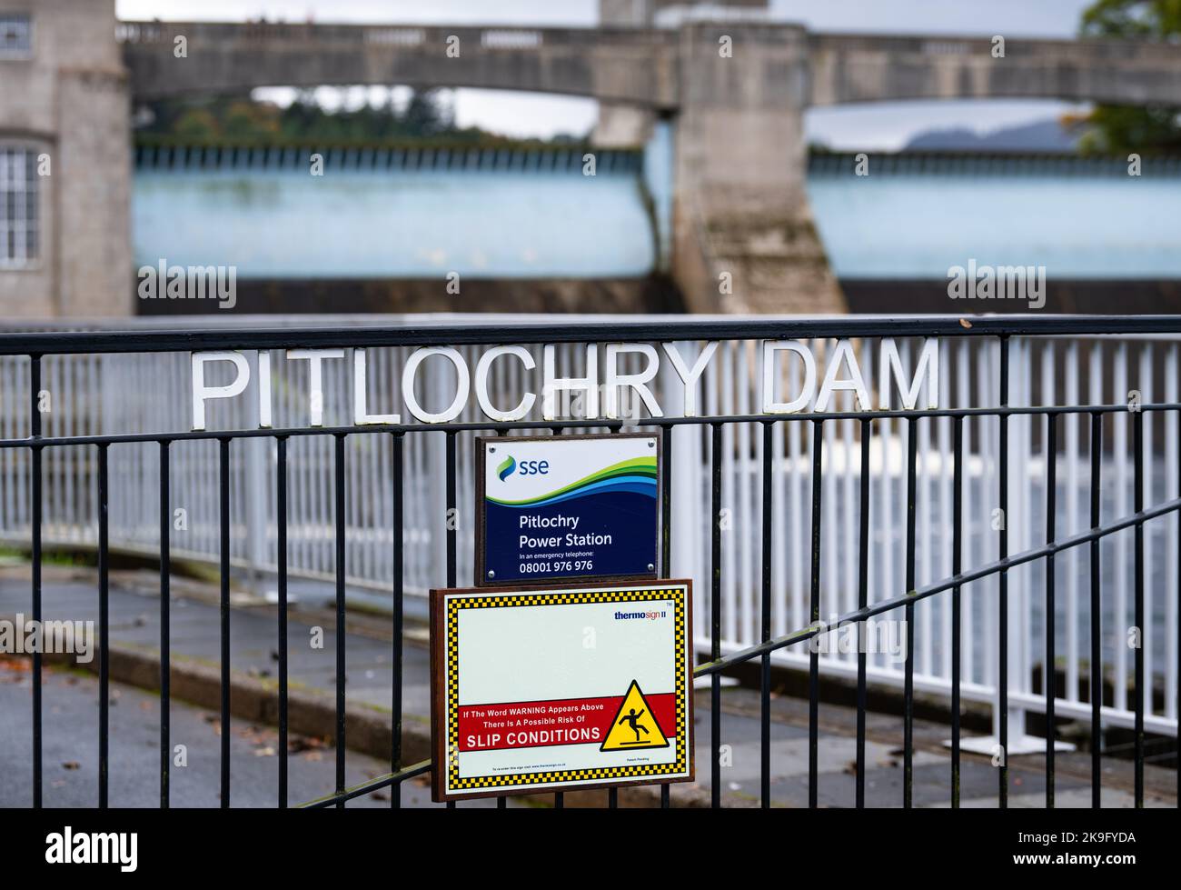 Barrage de Pitlochry Pitlochry Power Station, Perth et Kinross, Écosse, Royaume-Uni Banque D'Images