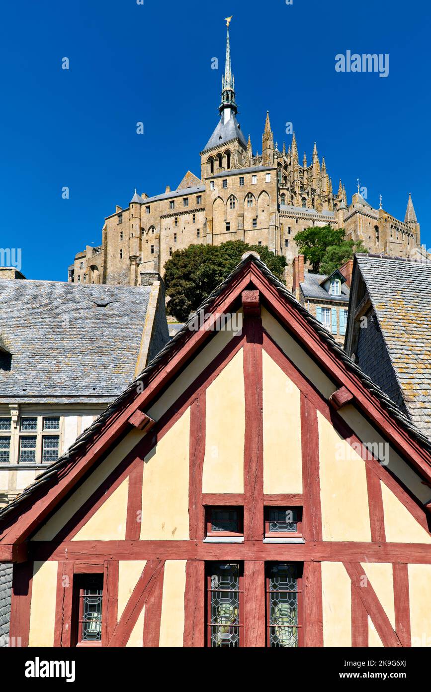 Mont Saint Michel Normandie France. Banque D'Images