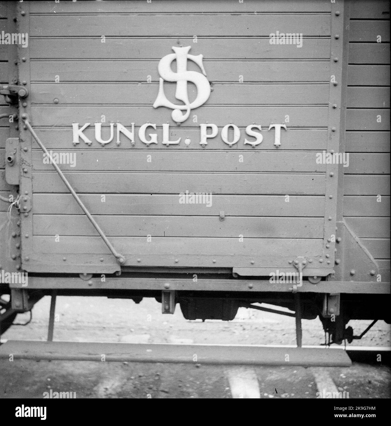 Les chemins de fer de l'État, SJ D2 2927, reconstruits à partir de SJ GS 24940. Banque D'Images