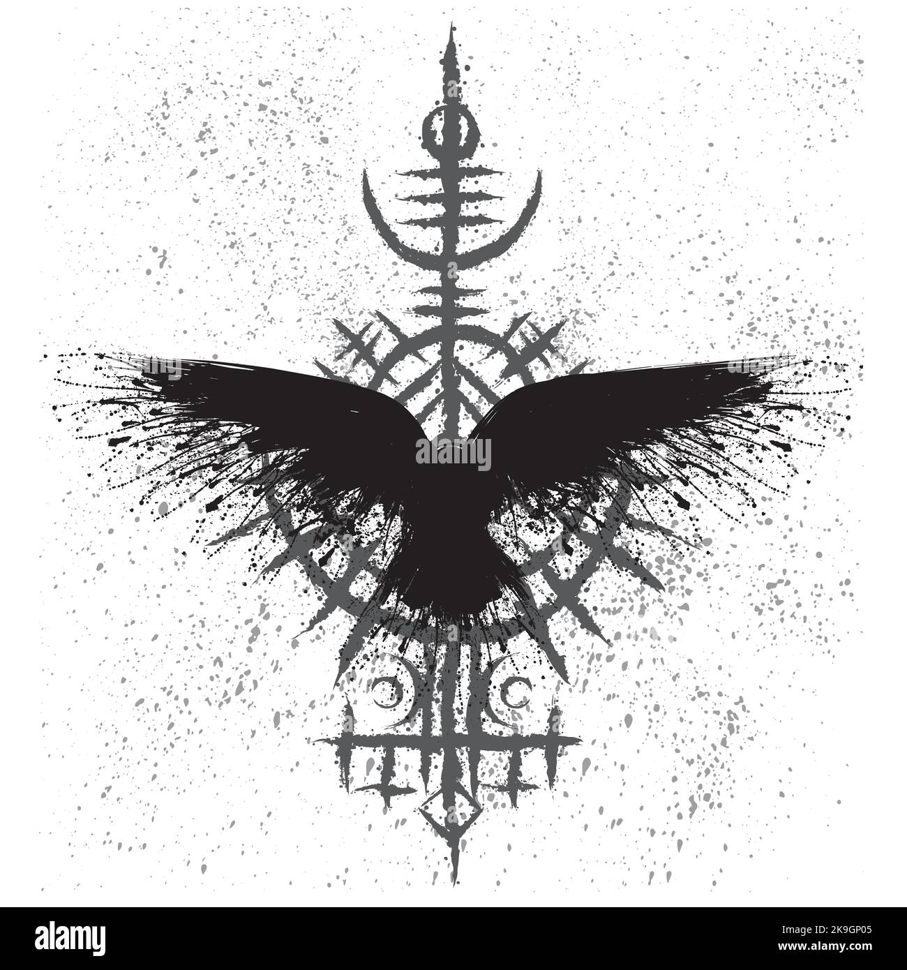 Symbole scandinave de style viking Illustration de Vecteur