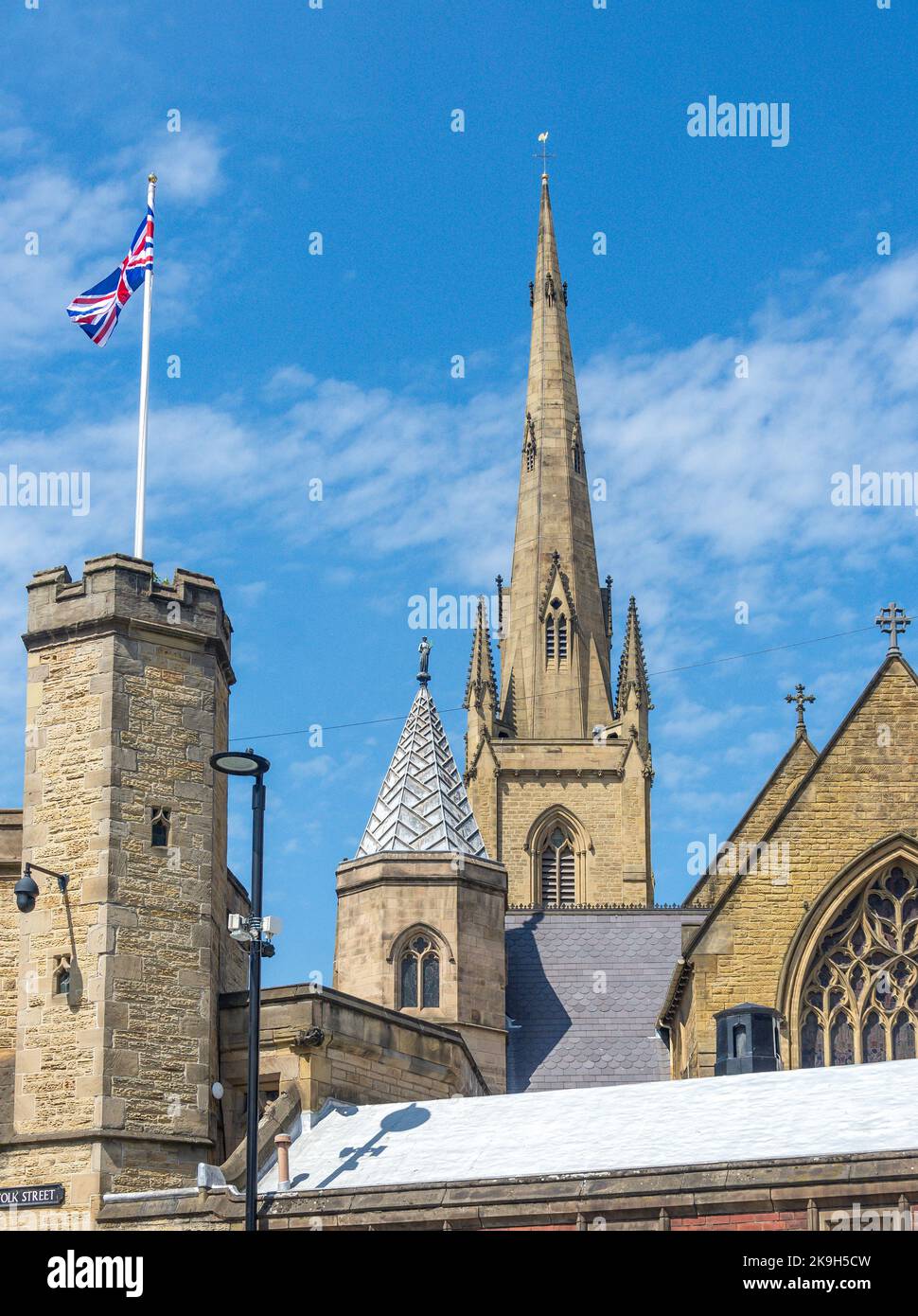 Cathédrale de St Marie, Norfolk Street, Sheffield, South Yorkshire, Angleterre, Royaume-Uni Banque D'Images
