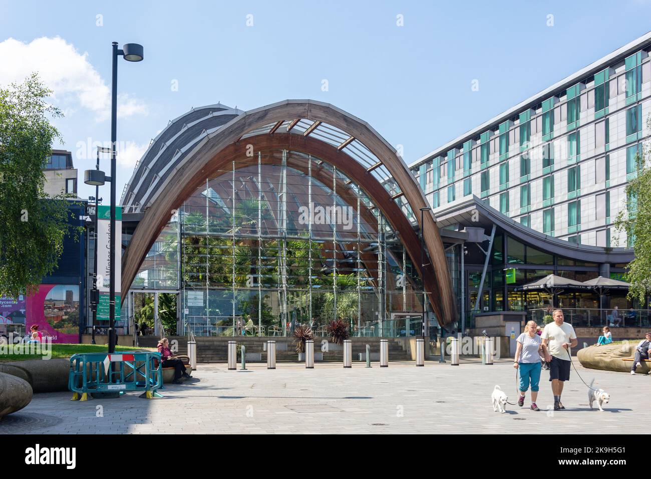 Sheffield Winter Gardens, Surrey Street, Sheffield, South Yorkshire, Angleterre, Royaume-Uni Banque D'Images