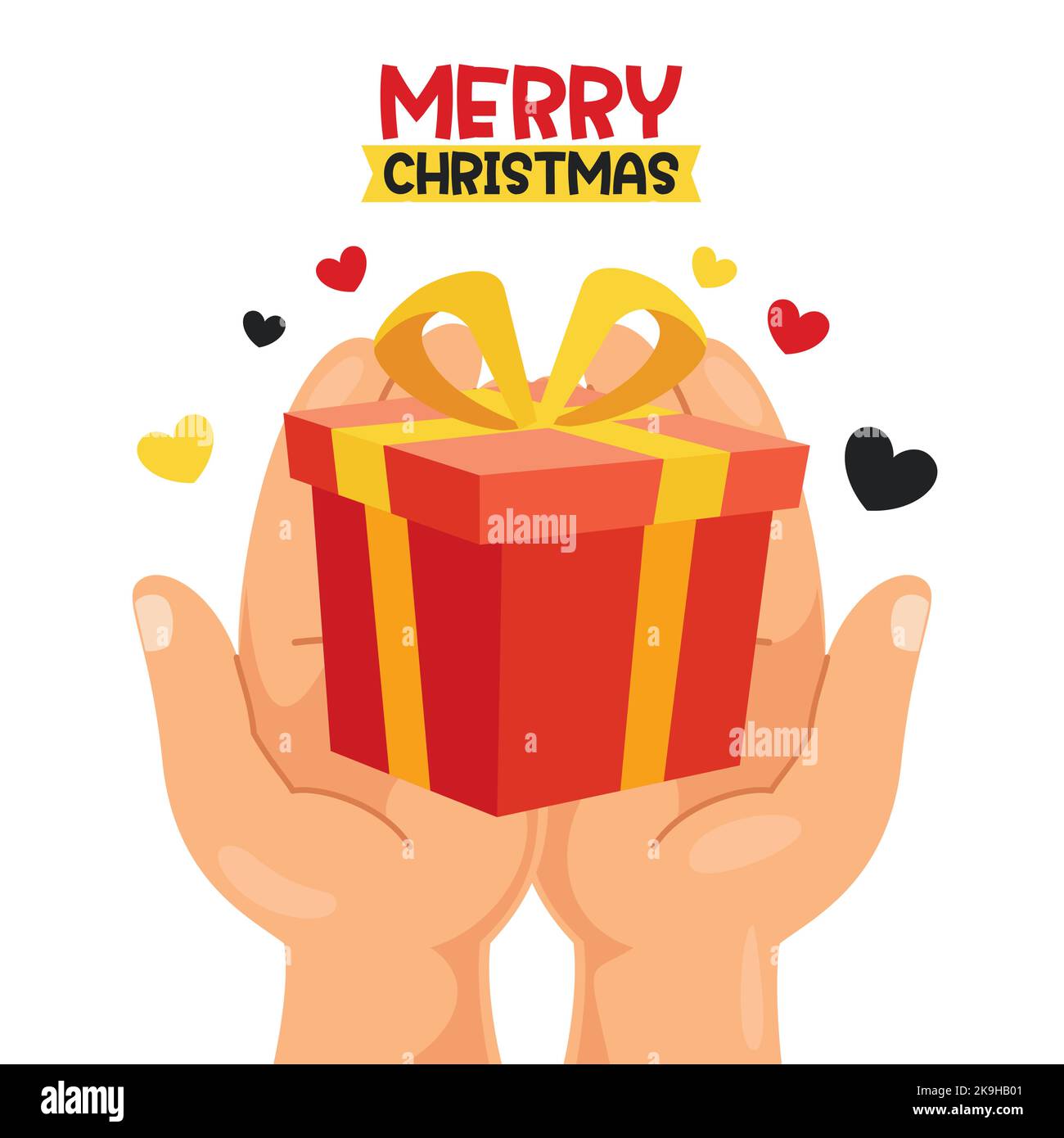 Illustration du message d'accueil de Noël Illustration de Vecteur