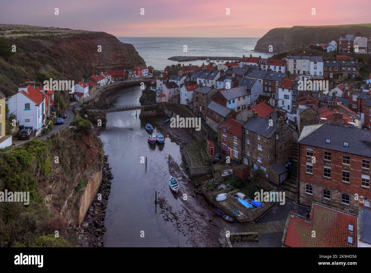 Staithes, Yorkshire du Nord, Angleterre, Royaume-Uni Banque D'Images