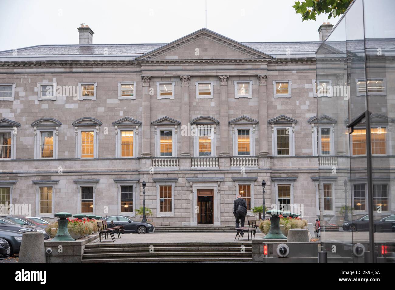 Le Parlement irlandais, le Dail, Leinster House , Dublin, Irlande. Banque D'Images
