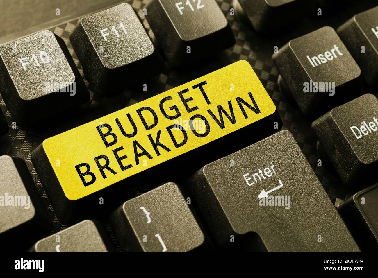 Affiche indiquant la répartition du budget. Mot pour l'approche de ...