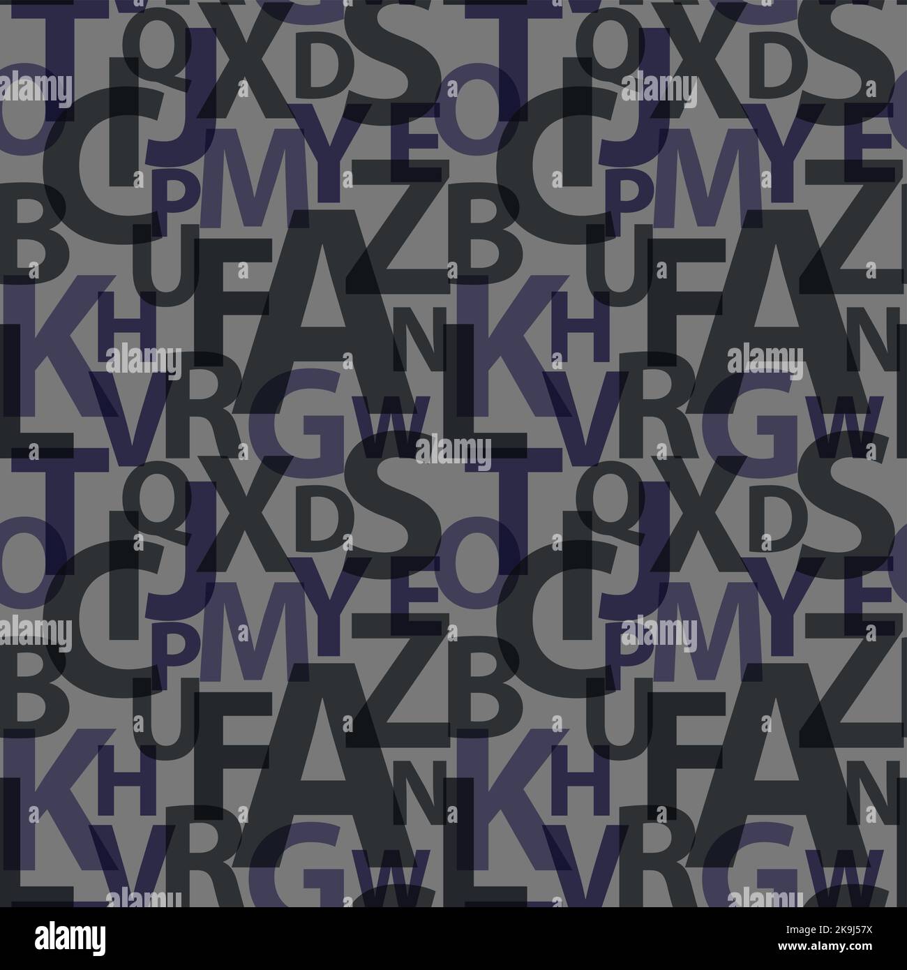 Motif transparent de l'alphabet latin. Arrière-plan graphique vectoriel avec lettres Illustration de Vecteur