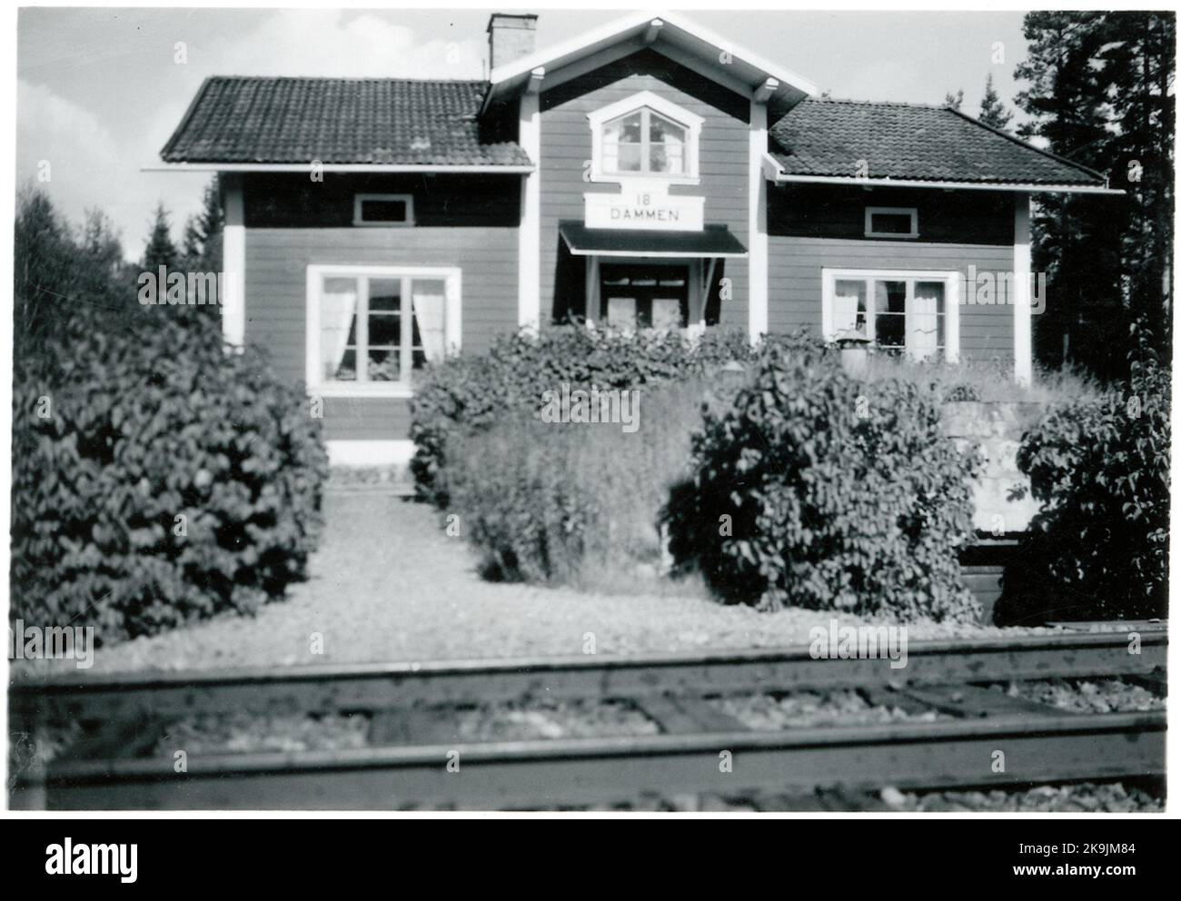 Bankvaktotuga numéro 17, l'étang, sur la ligne entre le sans poissons et Hosjö. Banque D'Images