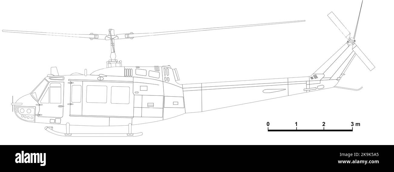 Bell UH-1D Iroquois Banque D'Images